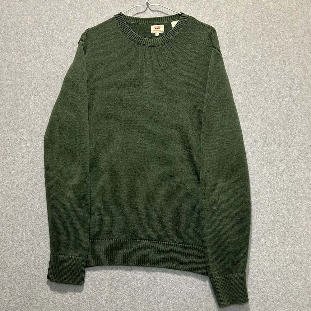 Levi's Men’s Olive Green Ribbed Knit Crewneck Sweater Size M